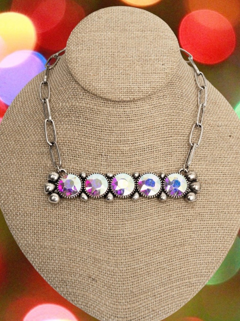 TIPI Desert Prism Silver tone Necklace